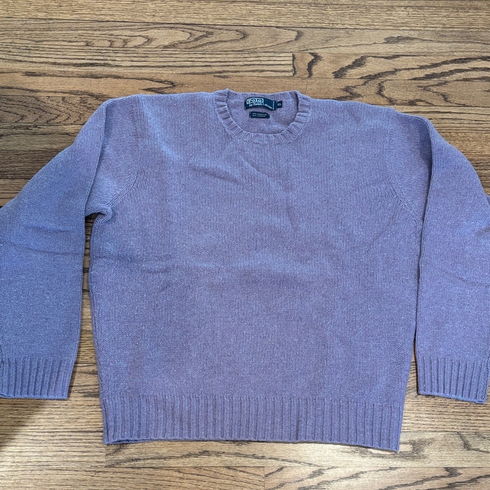 Polo Ralph Lauren Men’s Lavender Crewneck Sweater - Lambswool/Cashmere